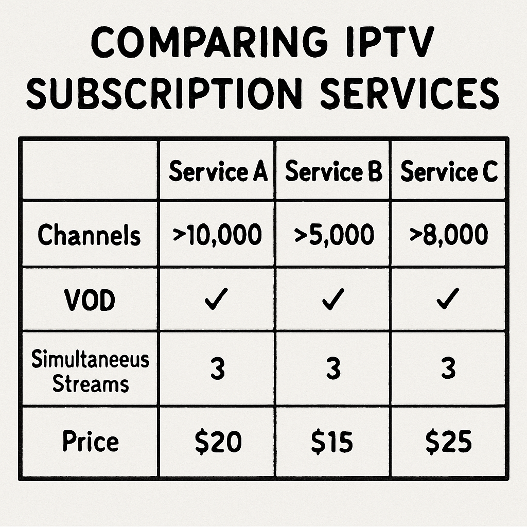 Comparing IPTV Subscription